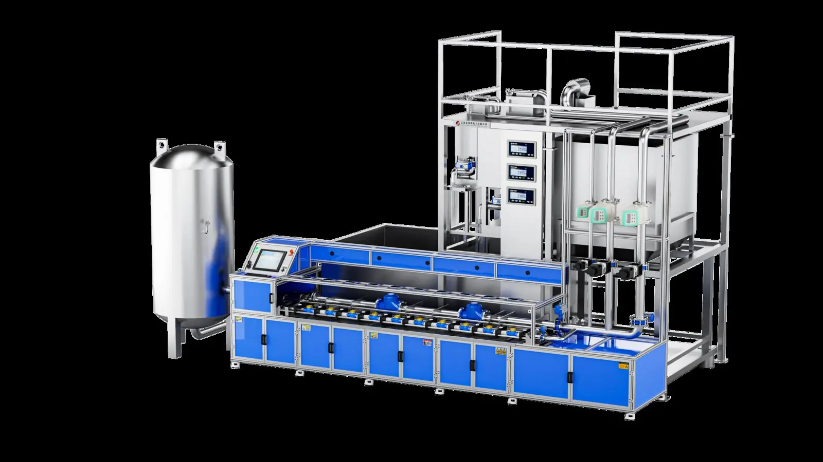 DN15 to DN100 automatic water meter test bench side angle view