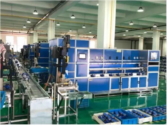 Water meter test bench production line at KINMY factory